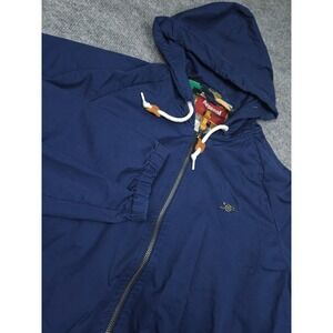 AFC Arsenal Hooded Bomber Jacket Men's XL Blue Zip Lined Harrington Official